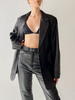 Leather Blazer - Black - Thumbnail 3