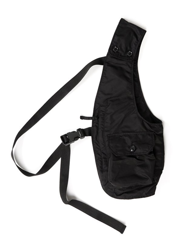トップス Shoulder Vest - Flight Satin Engineered Garments Flight Satin Nylon Shoulder Vest - Black