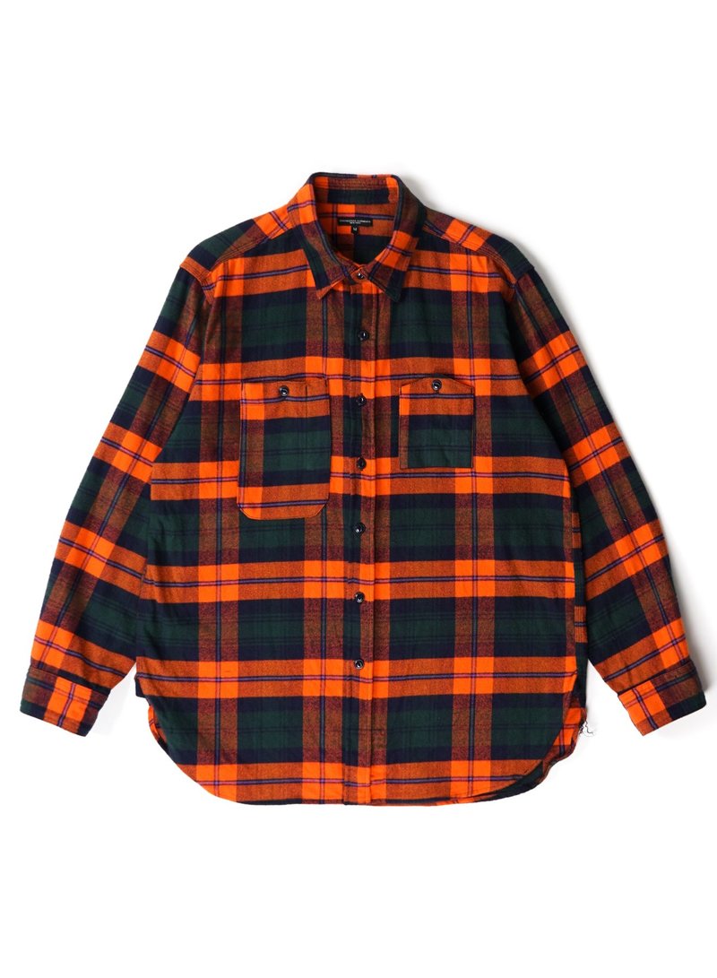 engineered garments WorkShirtOrangePlaid Engineered Garments Work Shirt, Orange/Red Plaid – Glasswing