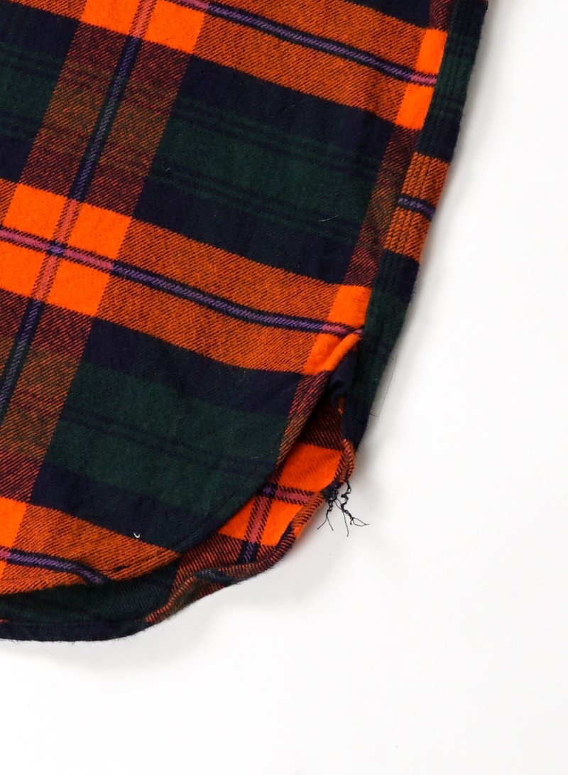 Engineered Garments Cotton Twill Plaid Work Shirt - Orange