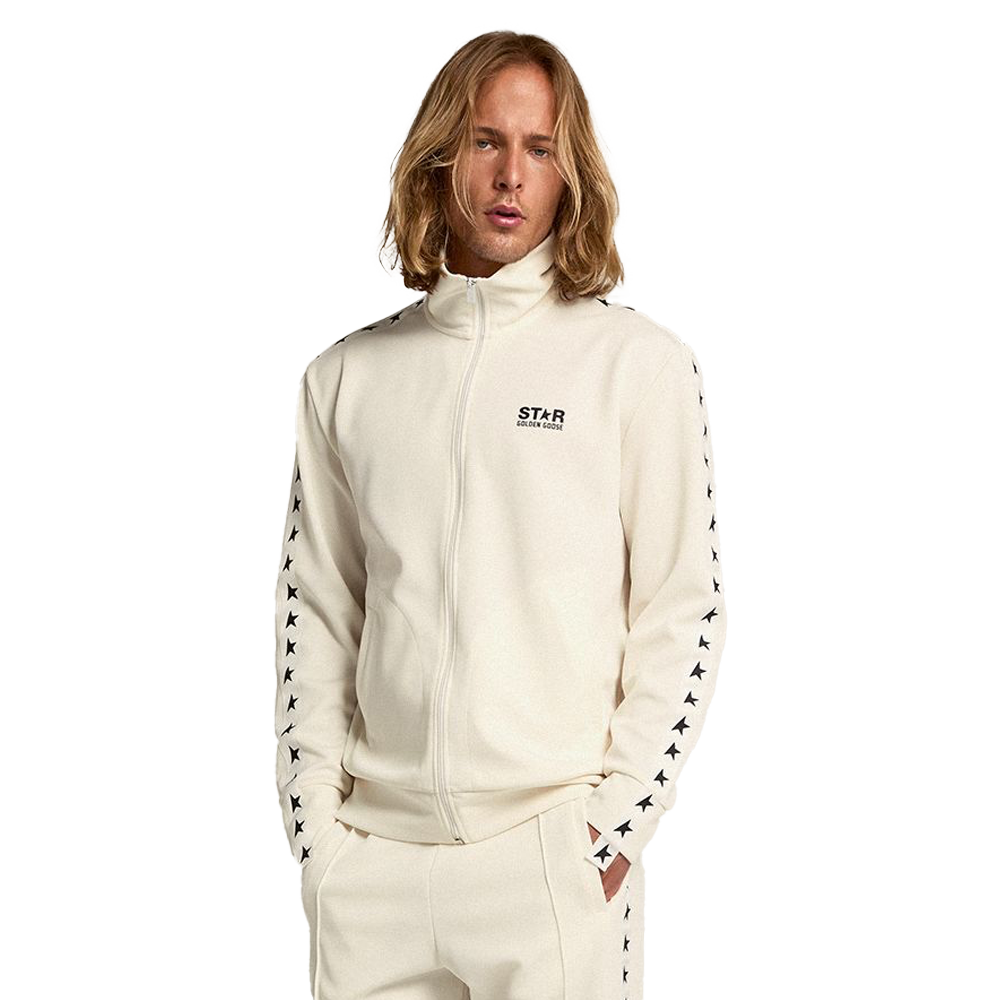 ジャケット Golden  ZIPPED DENISE TRACK JACKET Golden Goose Denise Zipped Track Jacket - White/Black