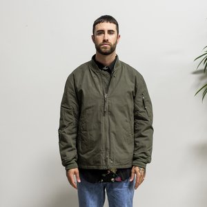 Engineered Garments Aviator Jacket - Olive Heavyweight Cotton
