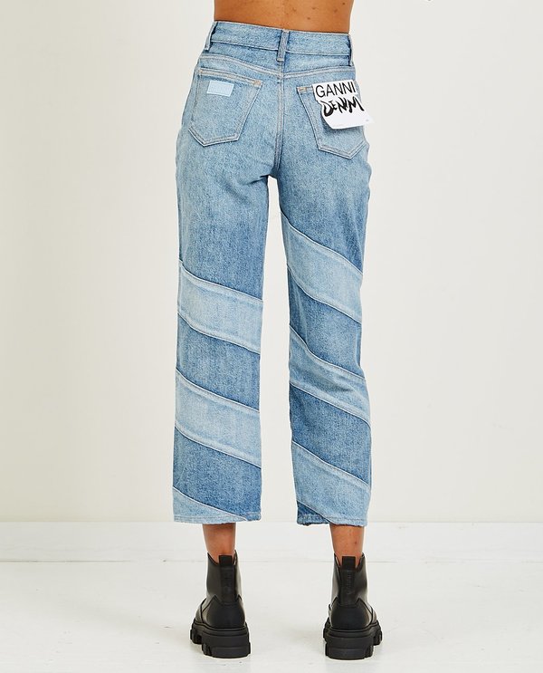 Ganni Cutline Core Misty Cropped Jeans 