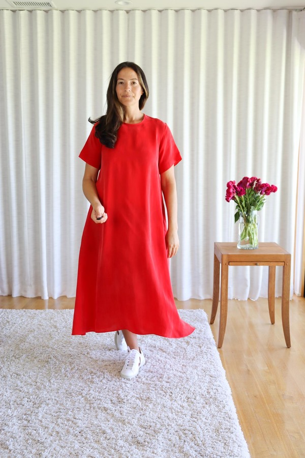strapless open back dress Slouch waist wool dress poppy – TOTEME
