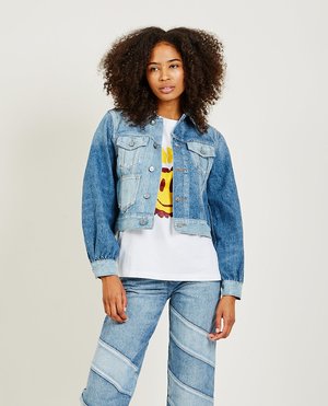 Ganni Two-Tone Denim Jacket - Medium 