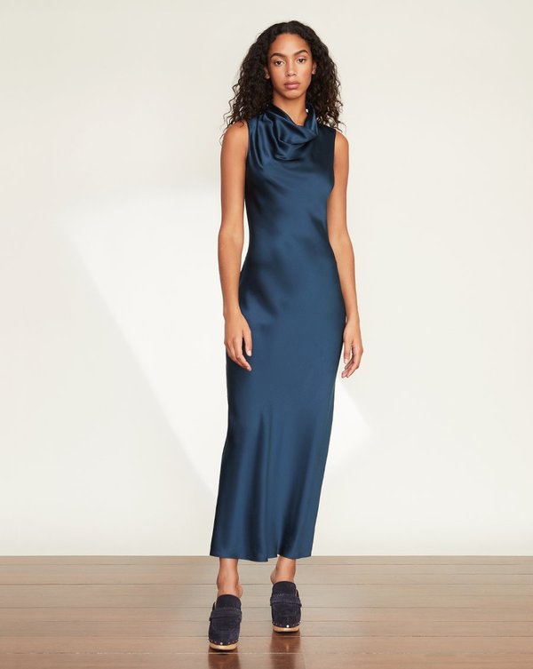 veronica beard satin dress Veronica Beard Izaren Halter Maxi Dress | Cactus