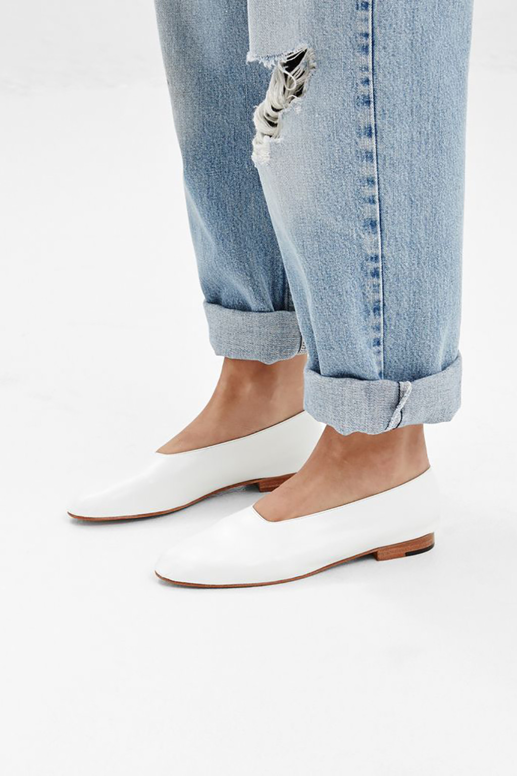 Martiniano WHITE LEATHER GLOVE SHOE Garmentory