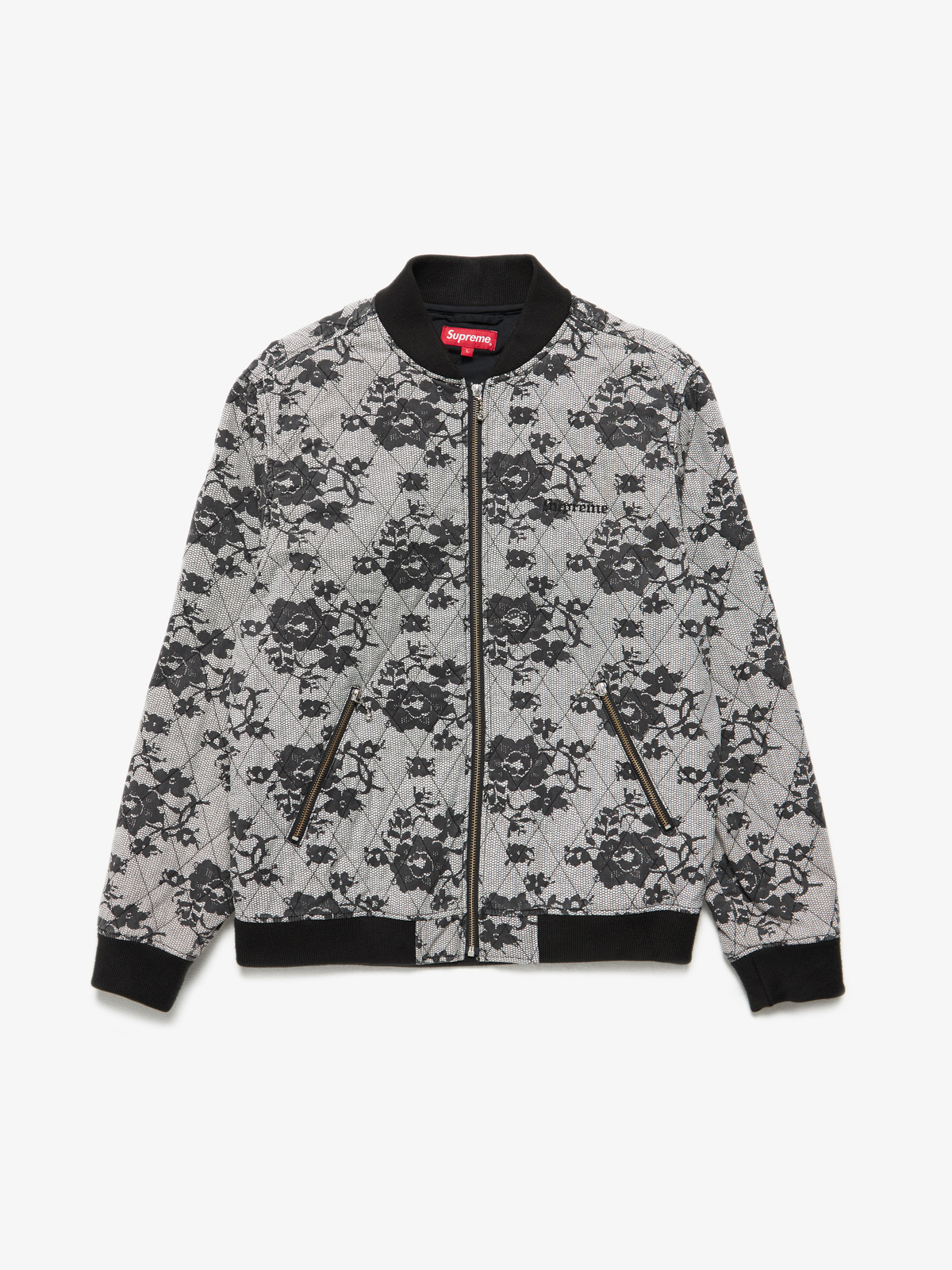 Pre - Loved] Supreme Rose Printed Qulted Bomber | Garmentory
