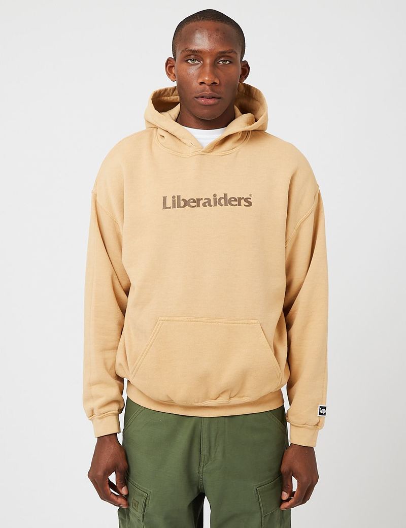 トップス LIBERAIDERS OG LOGO PULLOVER HOODIE S Liberaiders OG Logo Pullover Hoodie - Sand Beige | Garmentory
