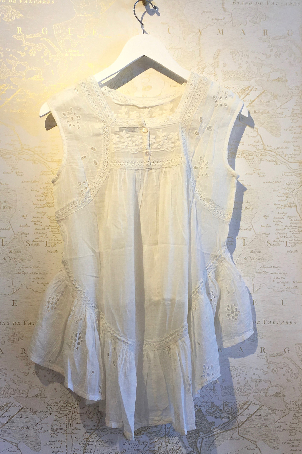 Mes Demoiselles 'Valet' Asymmetrical Lace Ruffle Top - Image 3 of 4