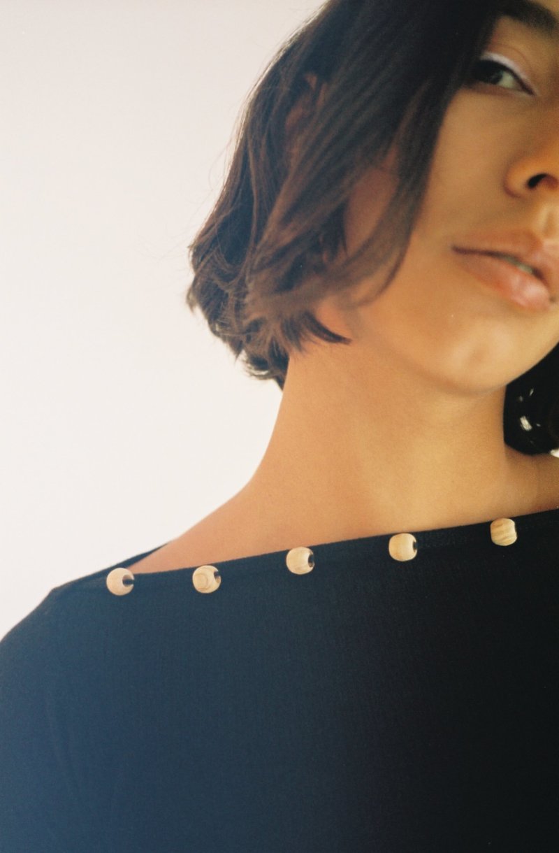 Baserange Beaded Tav Long Sleeve - Black | Garmentory