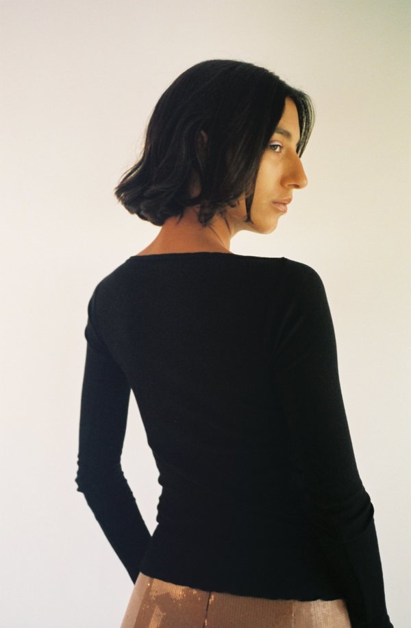 Baserange Beaded Tav Long Sleeve - Black | Garmentory