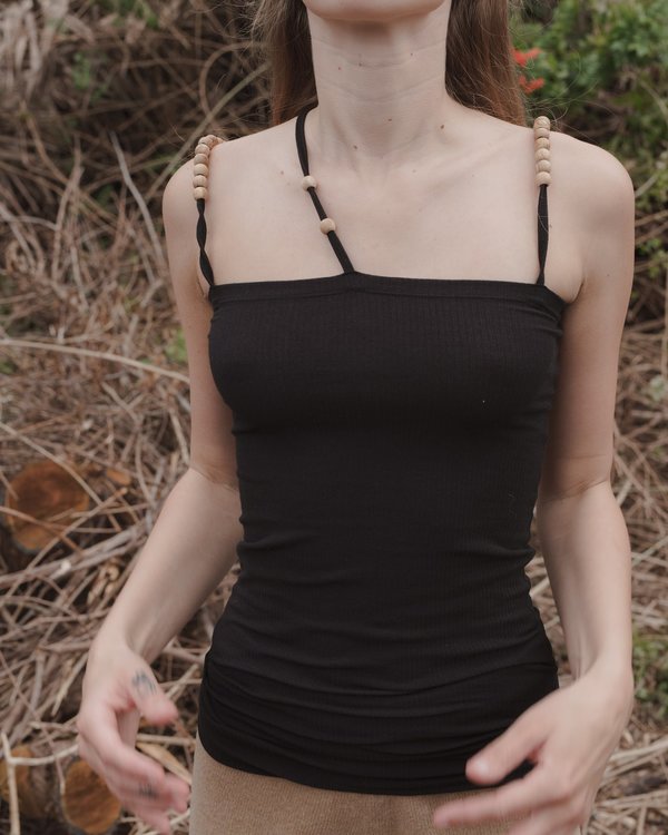 Baserange Beaded Tav Tank - Black | Garmentory