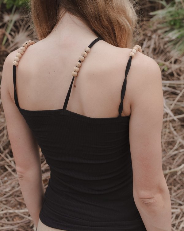 Baserange Beaded Tav Tank - Black | Garmentory