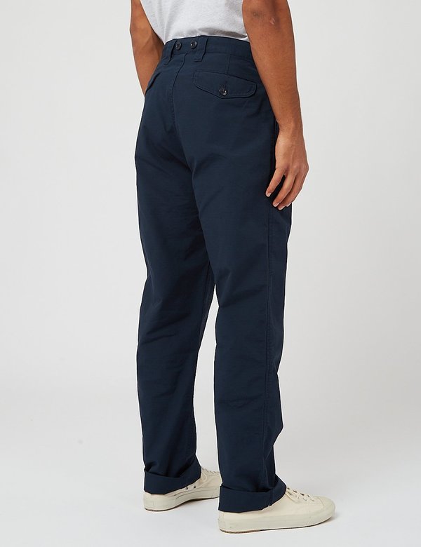 は*ー様 Nigel Cabourn ネイビー チノパン 32 Nigel Cabourn Pleated Chino Ripstop trouser - Navy Blue | Garmentory