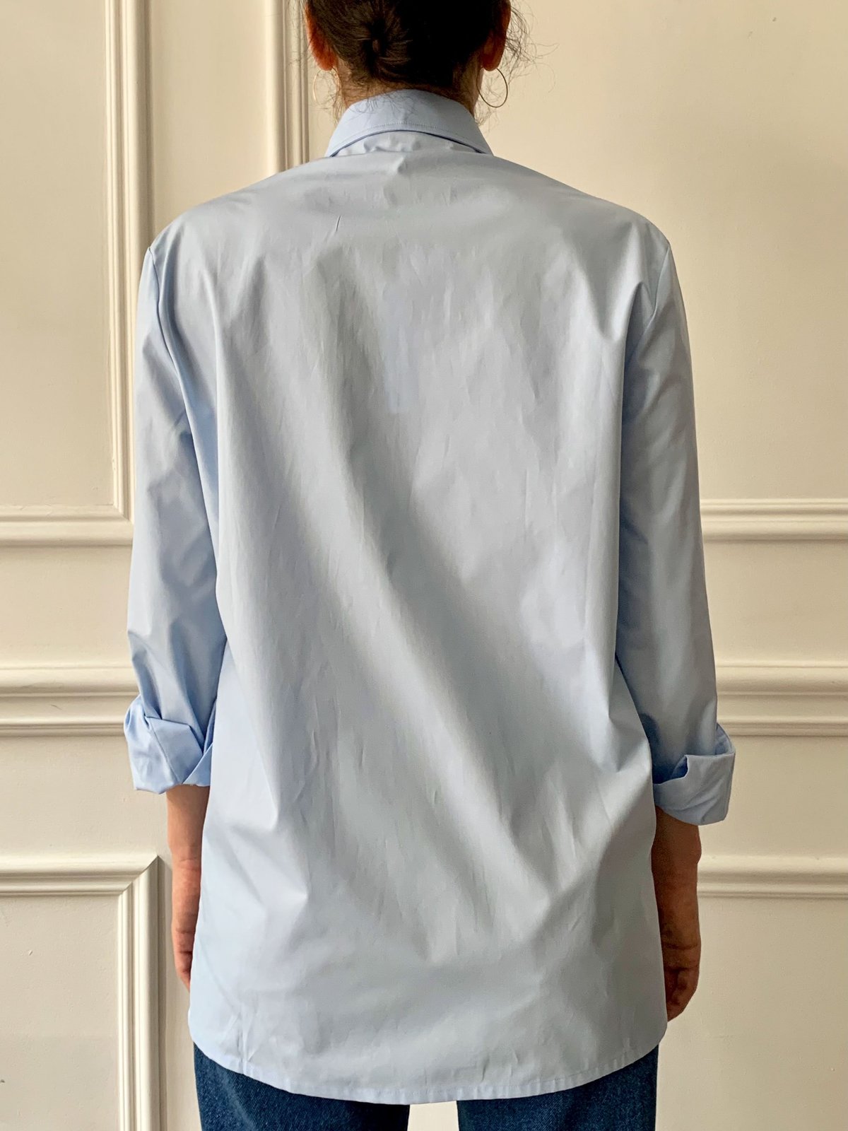 LES PRAIRIES DE PARIS word Shirt - Sky Blue - Image 2 of 3