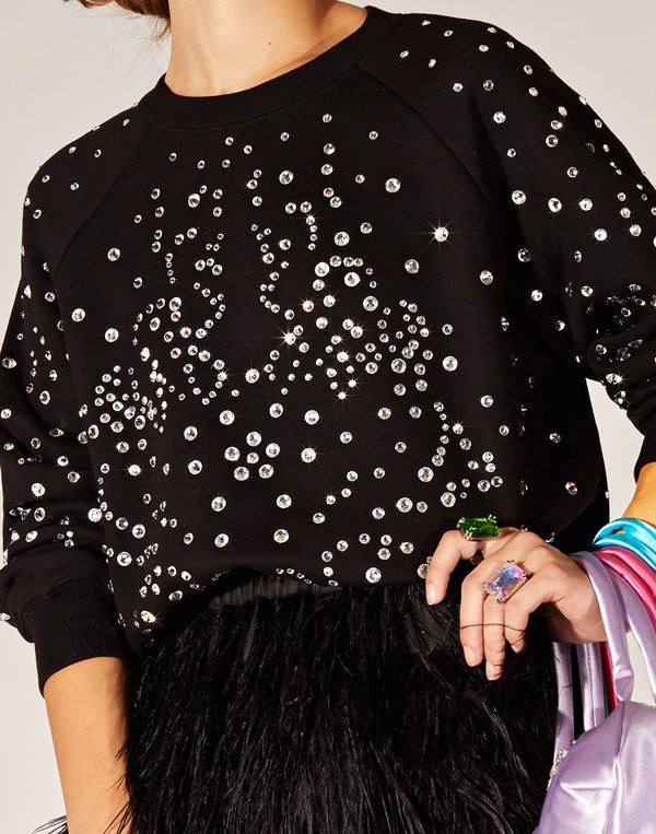 Cynthia Rowley Rhinestone Jumper top 
