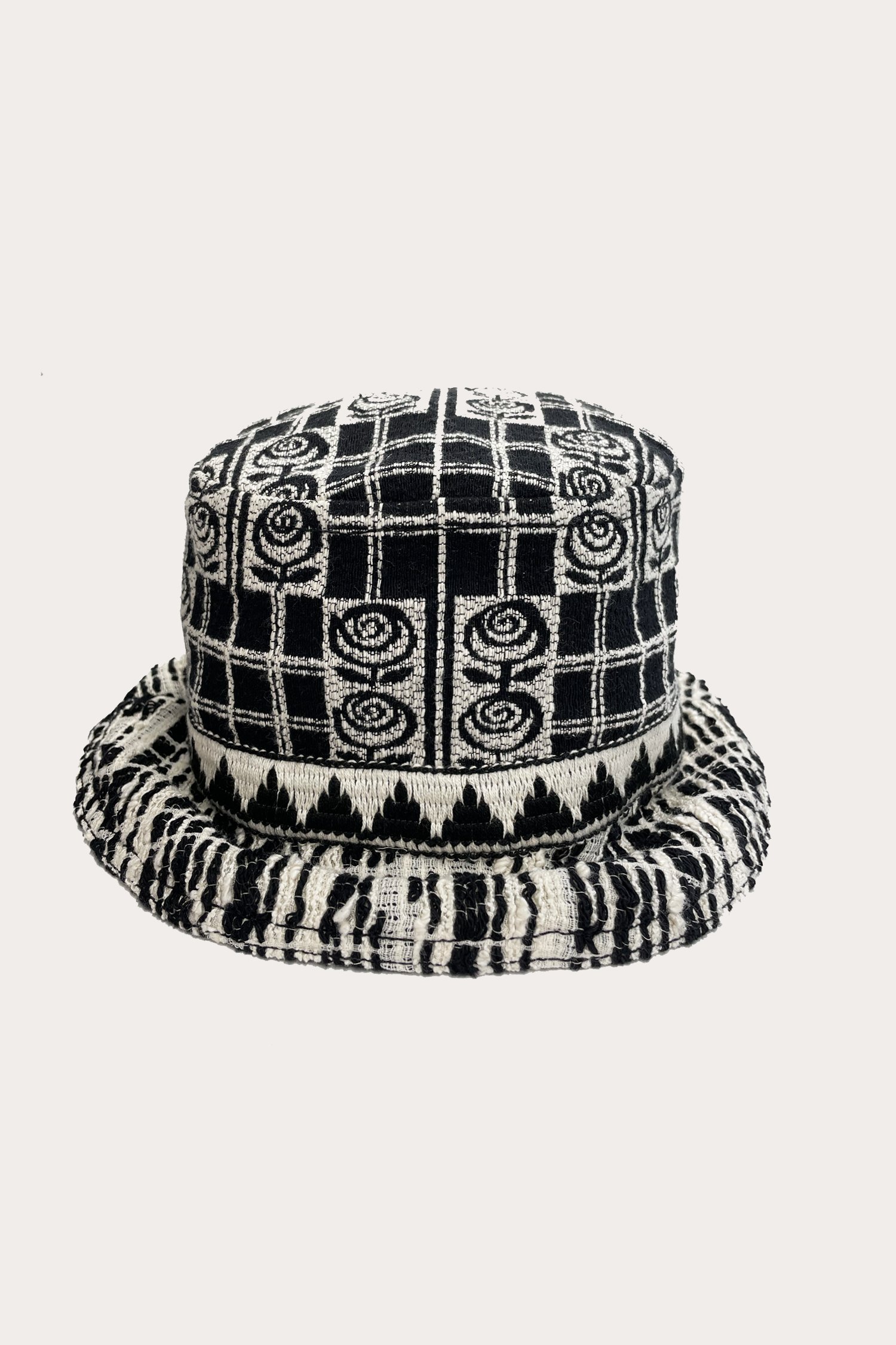 Anna Sui Rose Trellis Tweed Bucket Hat 