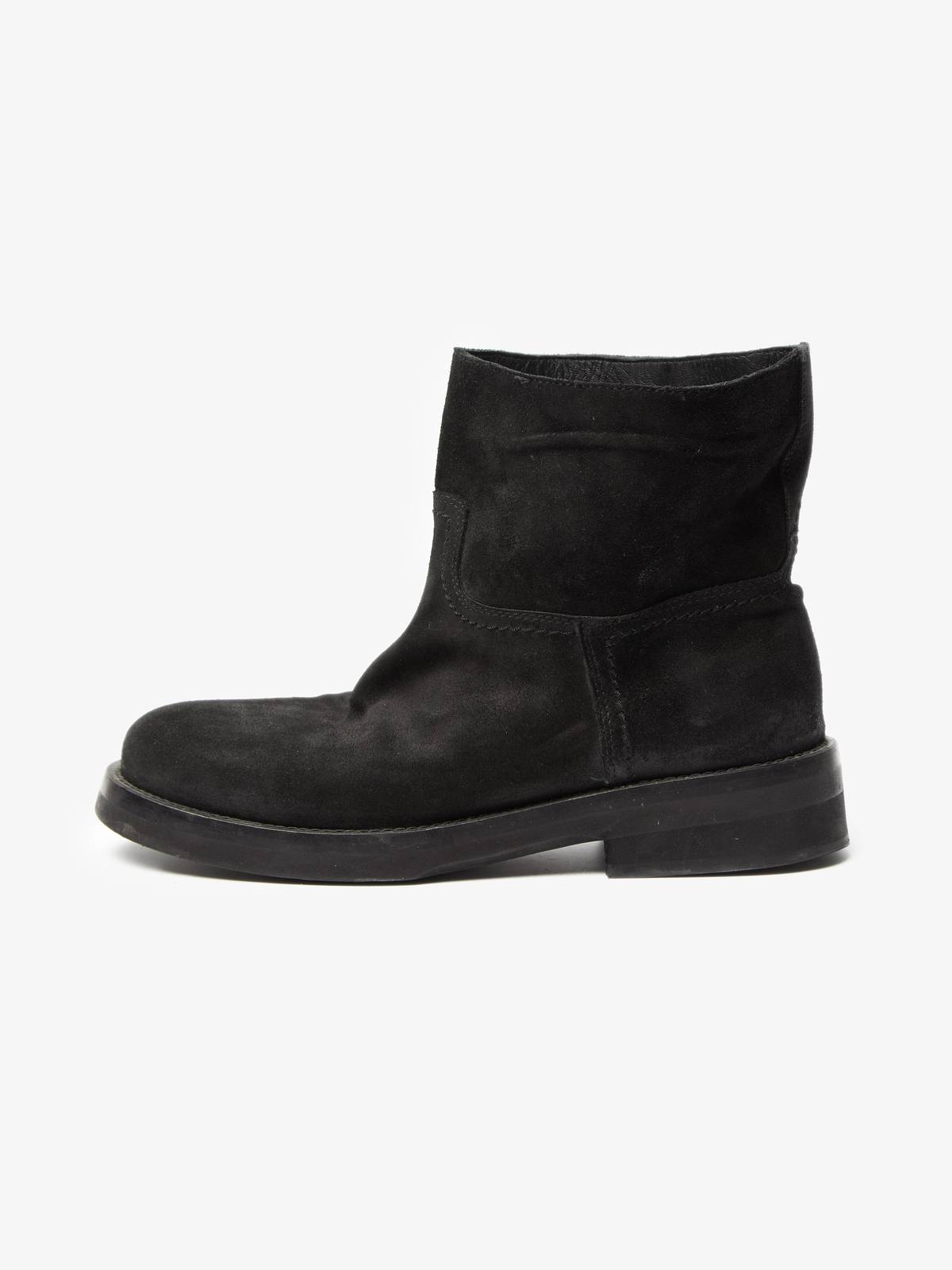 靴 Ann Demeulemeester Suede Long Boots Ann Demeulemeester M Suede High Boots - black | Garmentory