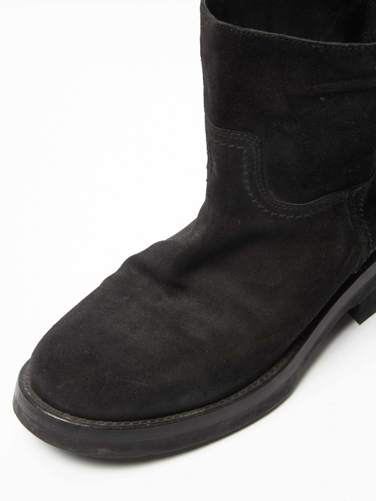 Ann Demeulemeester M Suede High Boots - black | Garmentory