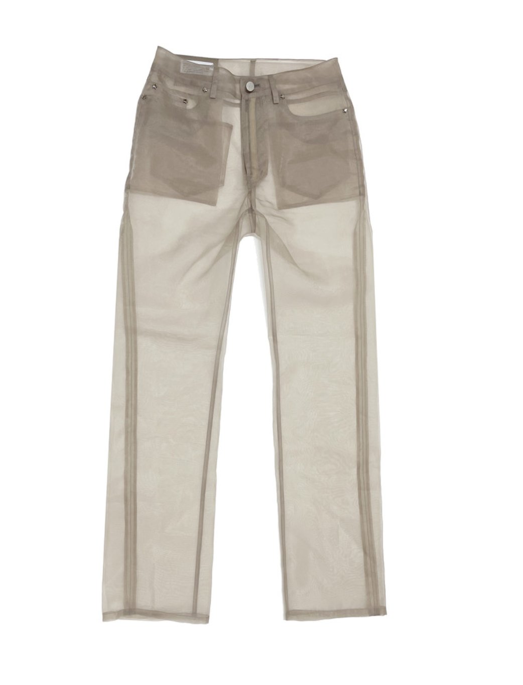 604service Organza Sheer Pants - Taupe | Garmentory 