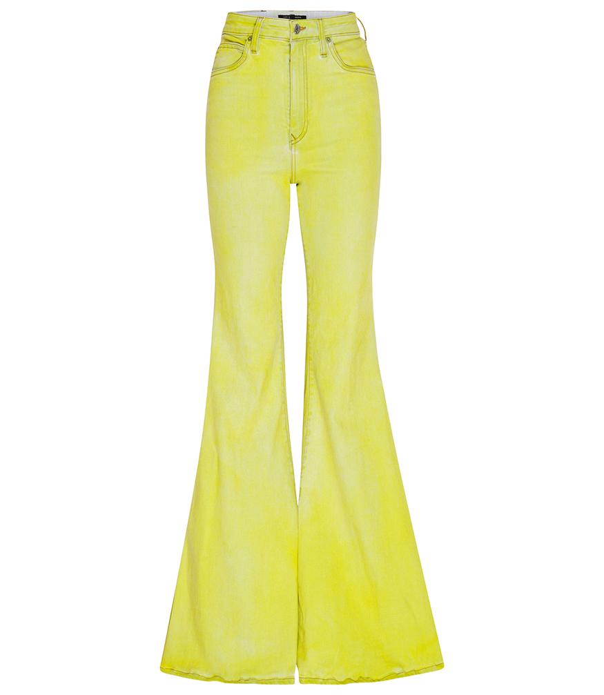 COUT DE LA LIBERTE HEIDI STRETCH DENIM PANTS - YELLOW | Garmentory