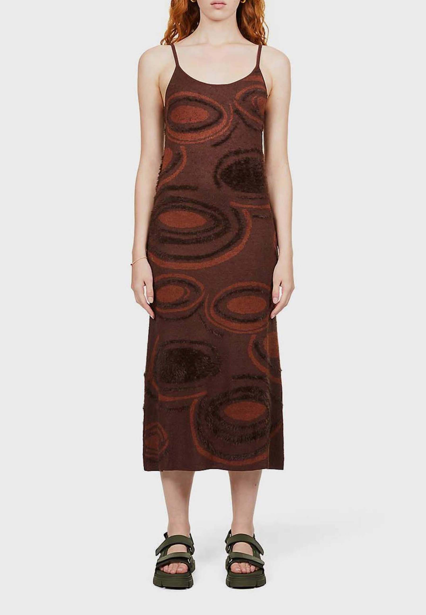 House of Sunny The Hockney Dress - chocolate