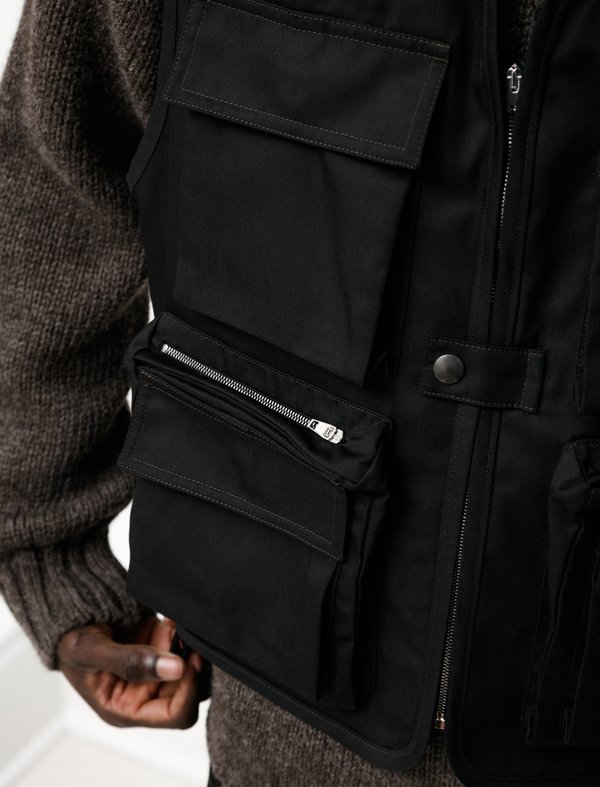 Lemaire Reporter Vest - Black | Garmentory