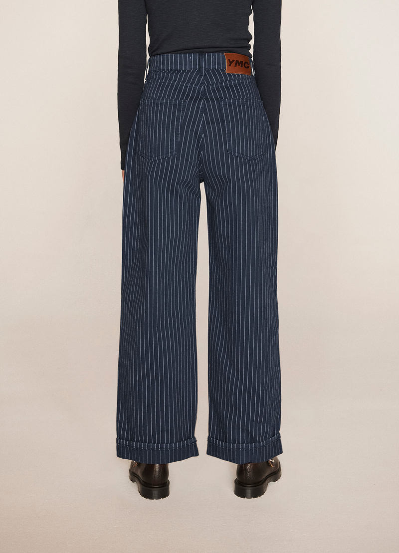 YMC Papa Pinstripe Jeans - Navy | Garmentory