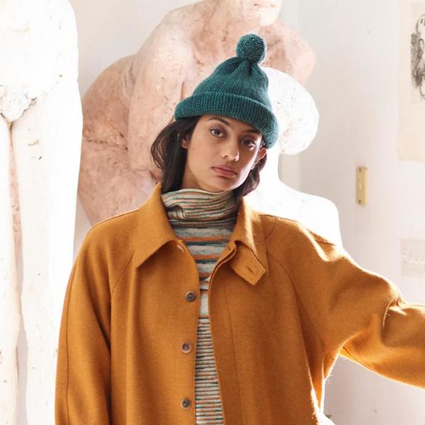 Misha & Puff Garter Hat - Peacock Green | Garmentory