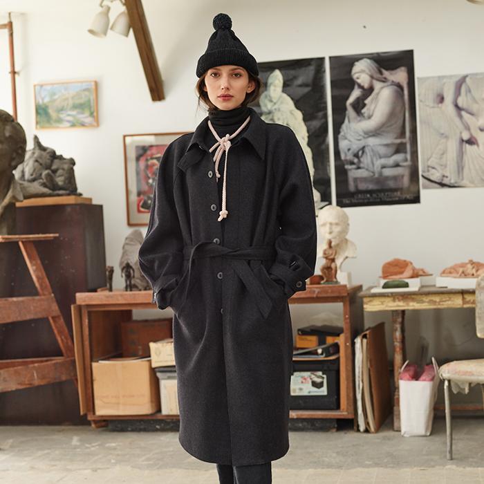 Misha & Puff Saville Trench Coat - Carbon Grey | Garmentory