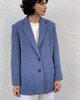 Vintage Cornflower Boucle Blazer - BKUE - Thumbnail 1