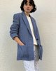 Vintage Cornflower Boucle Blazer - BKUE - Thumbnail 2