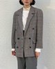 Vintage Wool Check Blazer Coat - Thumbnail 1