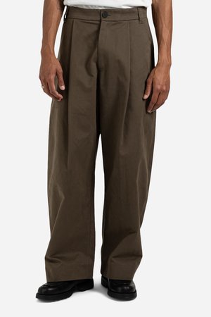 Studio Nicholson Sorte Pant - Army Green | Garmentory