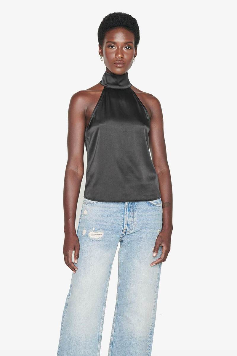 【美品⭐️】ANINE BING Sylvia Top ホルターネックトップ Anine Bing Sylvia Top - black | Garmentory