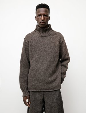 Margaret Howell MHL Wide Neck Sweater - Dark Natural | Garmentory