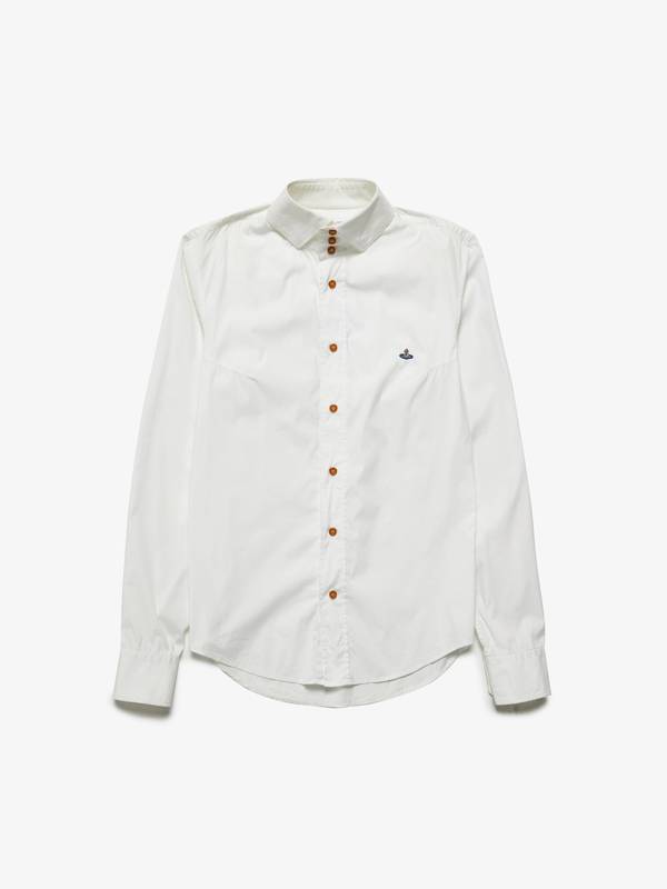 pre-loved Vivienne Westwood M Three Buttoned Logo High Collar