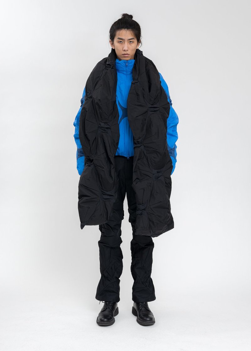 POST ARCHIVE FACTION (PAF) 4.0+ SCARF LEFT - Black | Garmentory