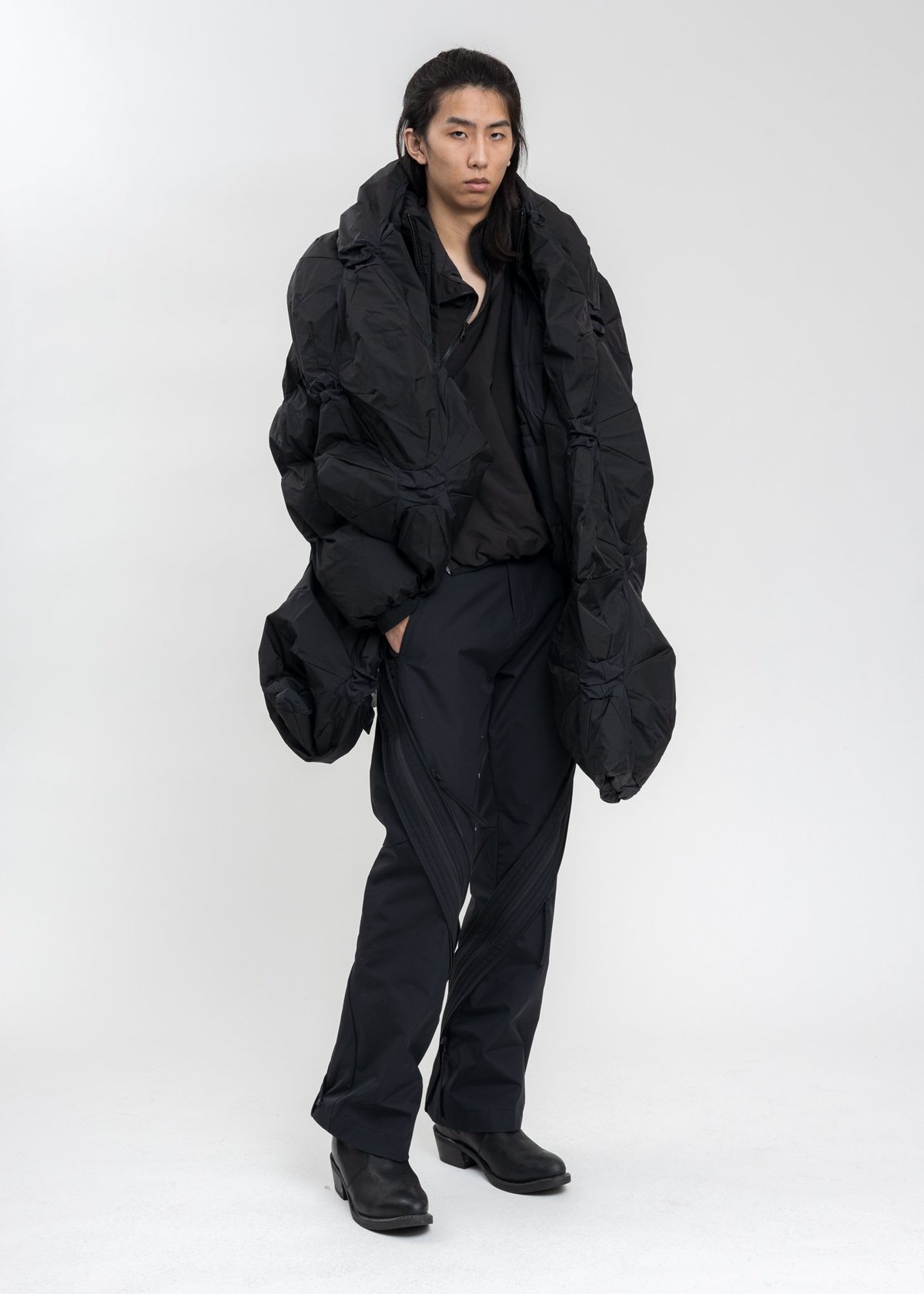 小物 POST ARCHIVE FACTION (PAF) 4.0 scarf POST ARCHIVE FACTION (PAF) 4.0+ SCARF LEFT - Black | Garmentory