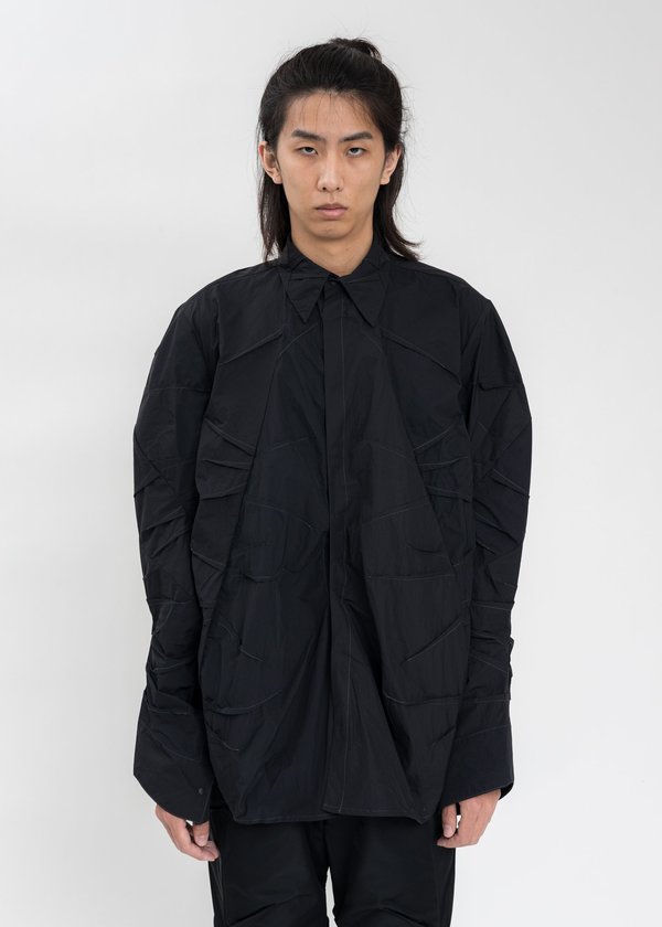 POST ARCHIVE FACTION (PAF) 4.0+ SHIRT LEFT - Black | Garmentory