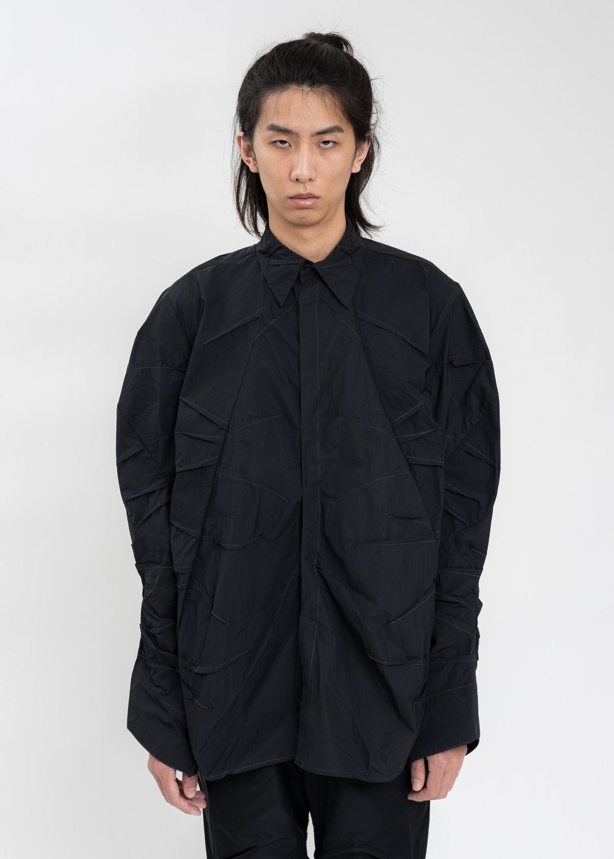 POST ARCHIVE FACTION (PAF) 4.0+ SHIRT LEFT - Black | Garmentory