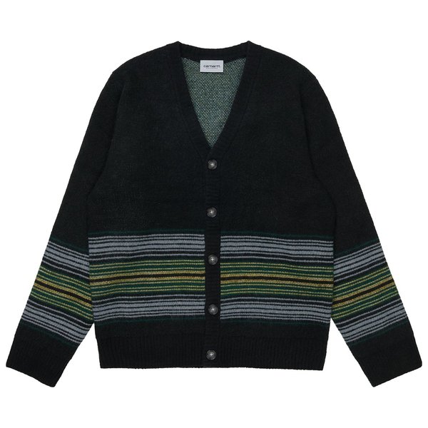 【B・BLUE】carhartt DILLON CARDIGAN/グリーン CARHARTT Dillon Cardigan - Dillon Stripe Black | Garmentory