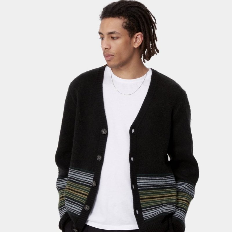 CARHARTT Dillon Cardigan - Dillon Stripe Black | Garmentory