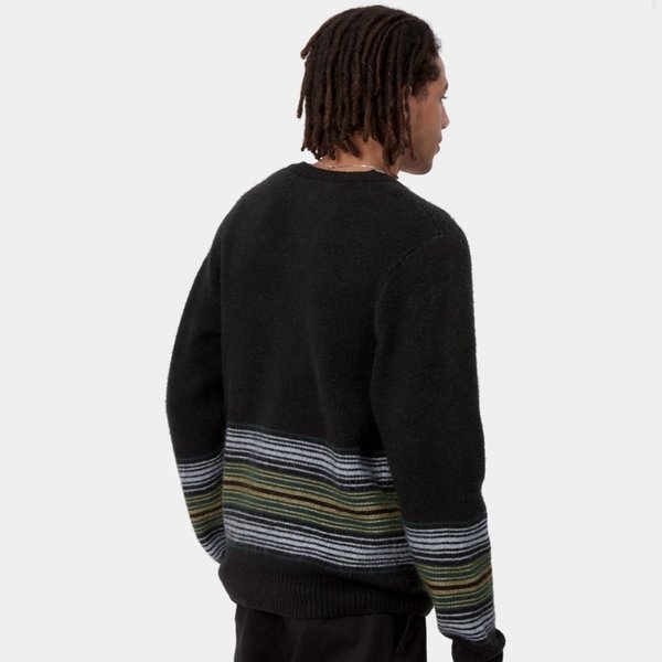 CARHARTT Dillon Cardigan - Dillon Stripe Black | Garmentory