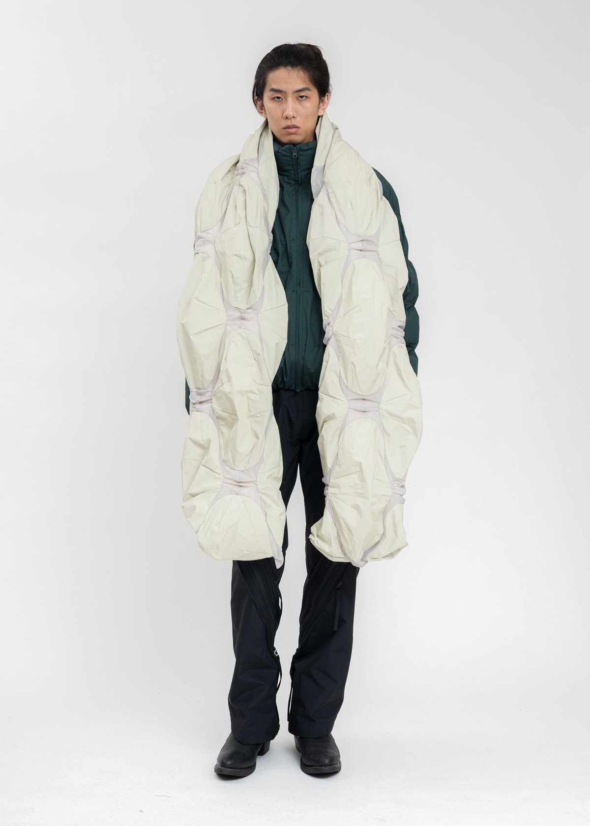 POST ARCHIVE FACTION (PAF) 4.0+ LEFT SCARF - GRAY | Garmentory