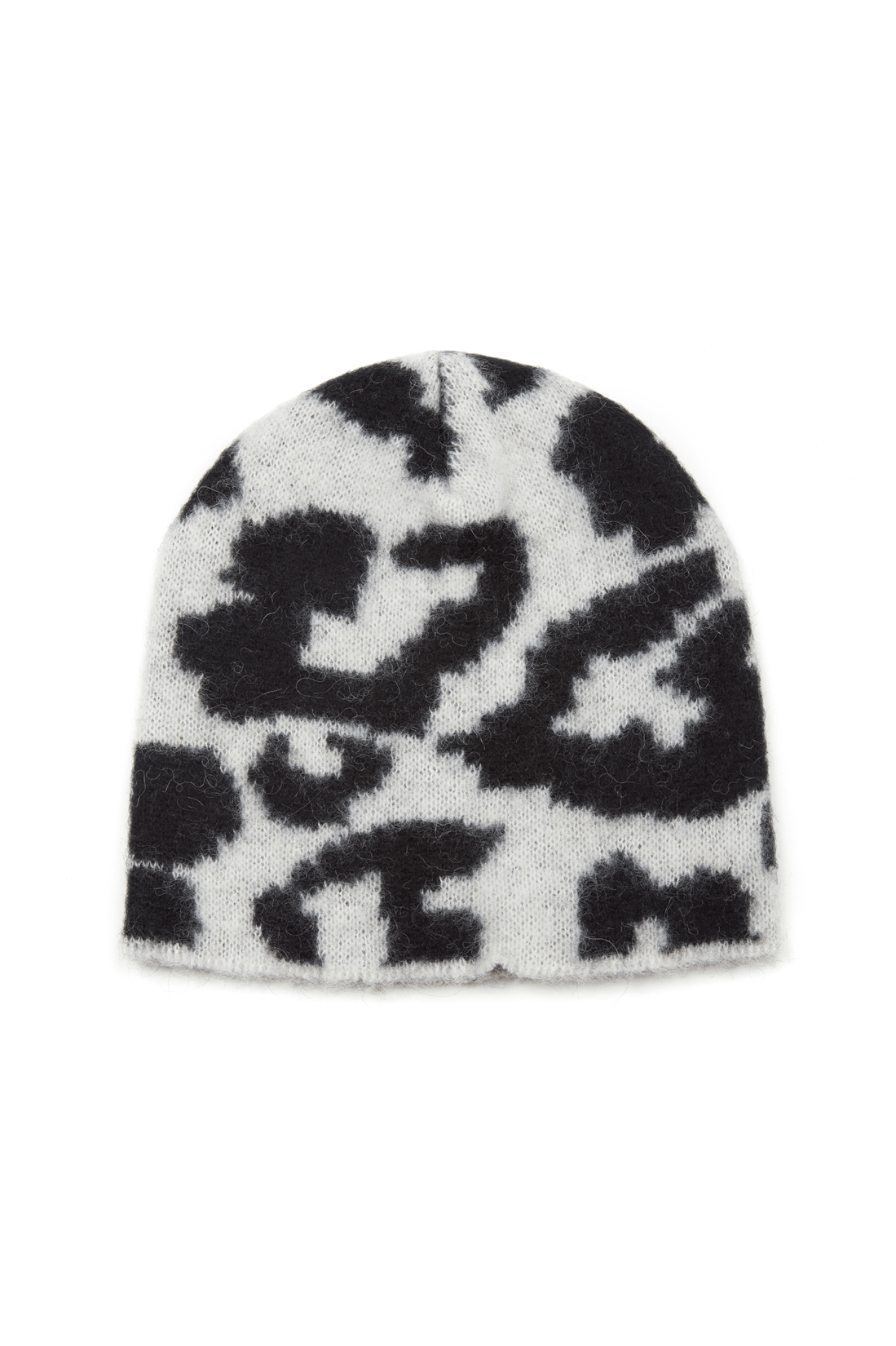 Jocelyn Animal Jacquard Brushed Alpaca Hat - Black/White 