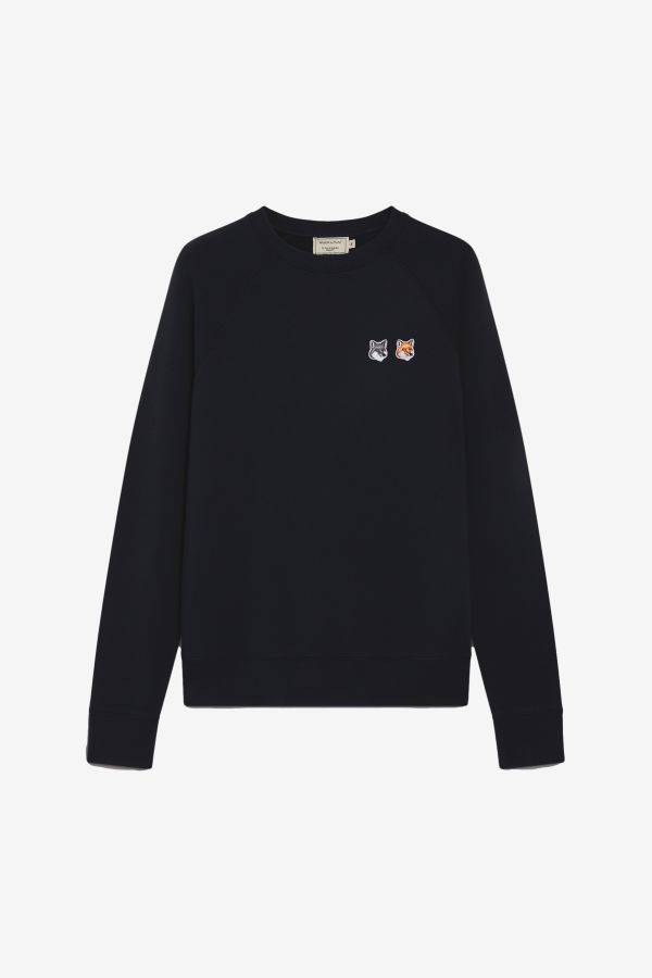 Double Fox Head Patch Sweatshirt