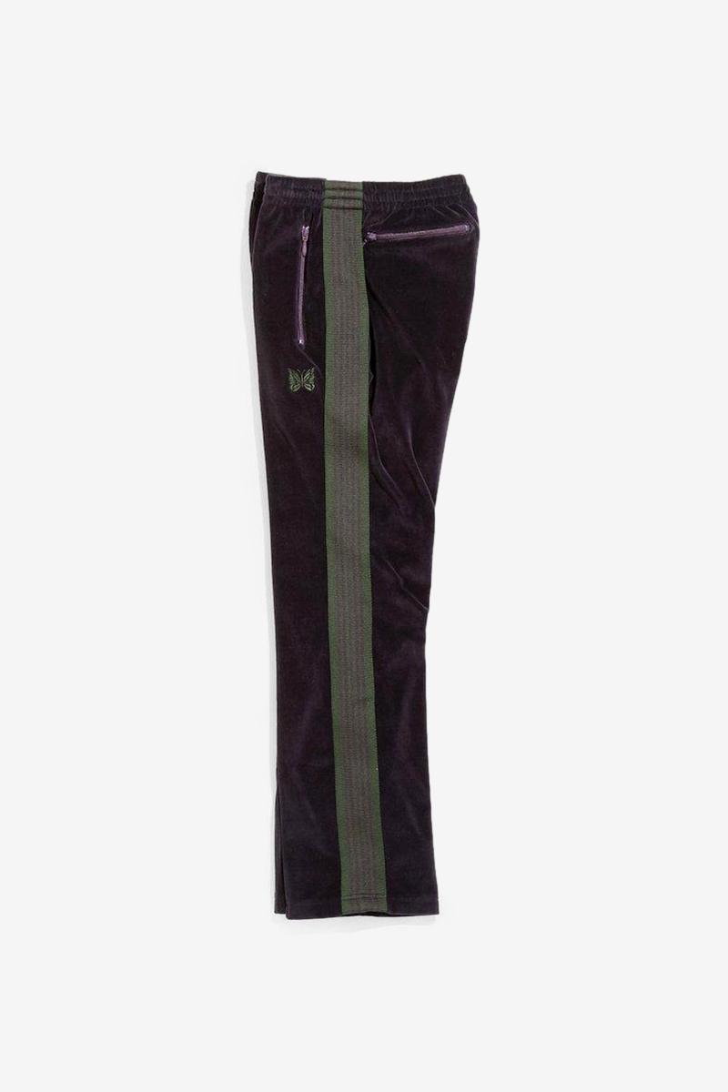 Needles Narrow Velour Track Pants - Eggplant | Garmentory