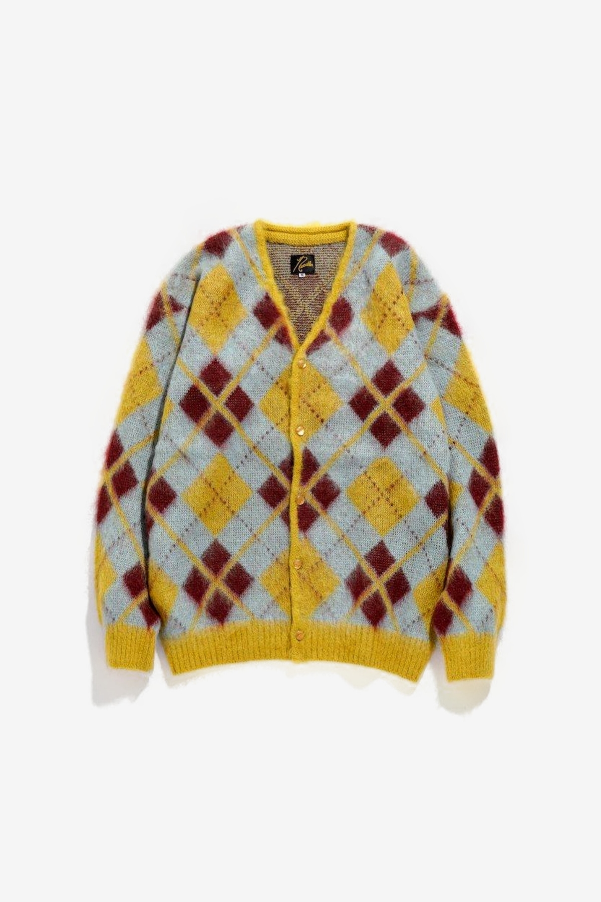 Needles Mohair Argyle Cardigan - Yellow | Garmentory